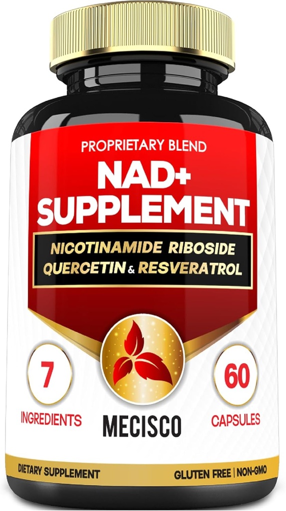 NAD+ Nicotinamid Riboside w/Quercetin, Resveratrol, Turmeric, Rhodiola Rosea, Astragalus - 60 Kont