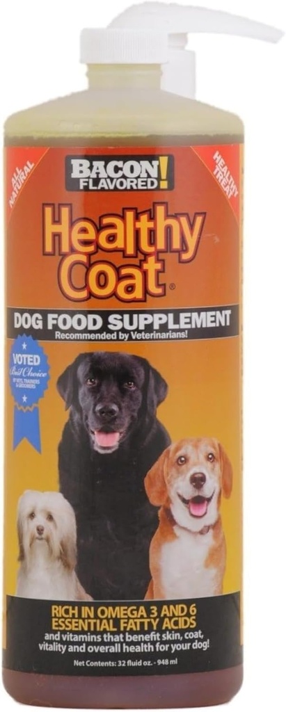 SağlıklıCoat Dog Food Supplement: Quart. Excessive Shedding, Itching, Hot Spots, Allergies, Immune System