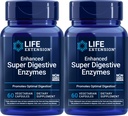 Επέκταση ζωής Ενισχυμένα Super Digestive Ένζυμα, 60 κάψουλες χορτοφάγων (πακέτο των 2)
