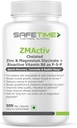 Güvenli.TIME ZMActiv çinko Glycinate, Magnezyum Glycinate, Active Form Vitamin B6 P5P, Sports Recovery, Restful Sleep, Immunity, Glutathione (28), Bio kullanılabilir, Güvenli ( 90 Veg Capsules)
