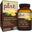 Organik Folate - Tüm Gıda Prenatal Desteği - 800mcg Folic Asit (100 Capsules)