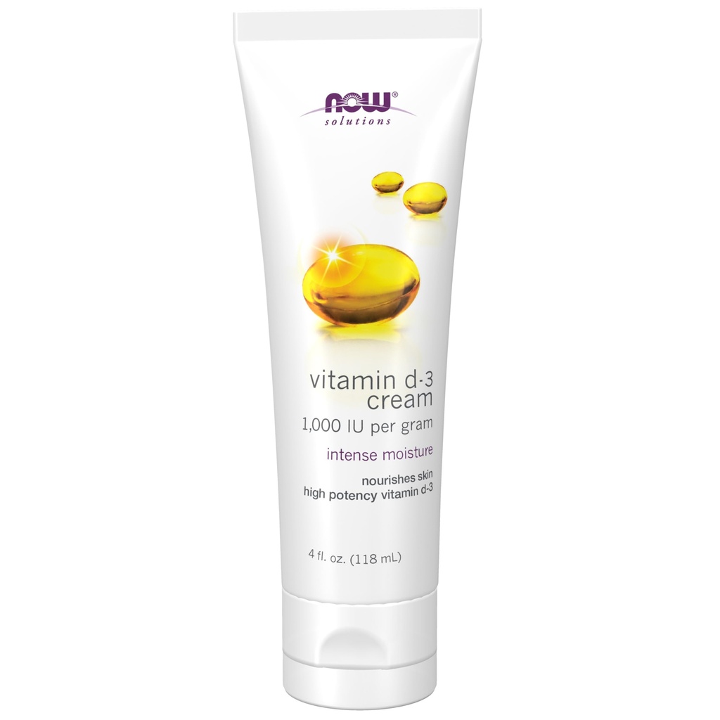 Şimdi Çözümler, D-3 Cream 1000 IU Per Gram, Yüksek Lisans, Intense Moisture, 4-Ounce
