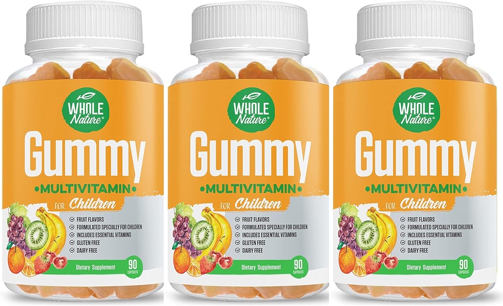 Çocuk Vitaminleri - Genel Sağlık için Günlük Temel Çocuklar ve Mineralleri Tamamlayın, 90 Gummies Tamamlar Meyve Flavor, Yapay Şeker, Süt ve Gluten Ücretsiz (3)