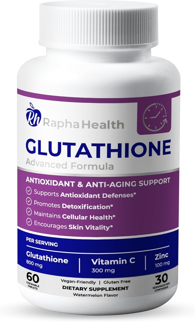 Glutathione Vitamin C & Bora ile Geliştirildi | Gelişmiş Antioksi & Immune Support | Detox & Skin Health Formula | 60 Tablet - Bir (1) Ay Supply