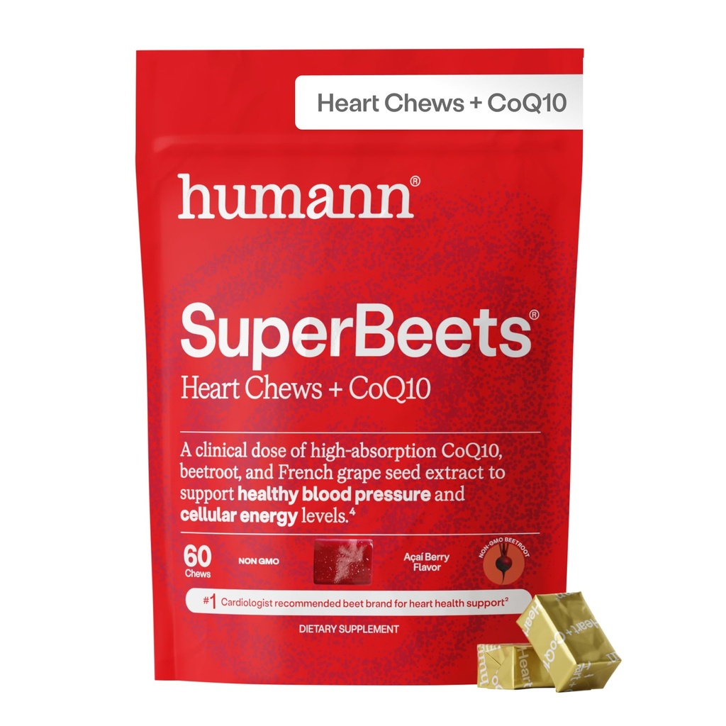 İnsanN SuperBeets Heart Chews Advanced - 100mg of CoQ10 Plus Beetroot & Grape Tohumu