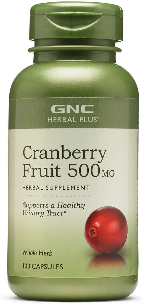 GNC Herbal Plus Whole Herb Cranberry 500 mg 100 Capsules