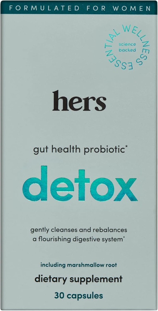Hers Detox Supplement - Women's Probiyotik Supplement for Detoxing - Sağlıklı Digestive System - Vegetarian - 30 Capsules