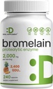 Bromelain Supplement 2,000mg Per, 240 Capsules - Fresh Pineapple'den Doğal Proteolytic Enzymes - Destekler Nutrient Digestion