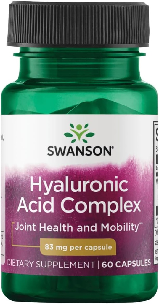 Swanson Yüksek Potency Hyal-Joint Hyaluronic Acid Kompleksi 83 Milligrams 60 Capsules