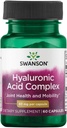 Swanson Yüksek Potency Hyal-Joint Hyaluronic Acid Kompleksi 83 Milligrams 60 Capsules
