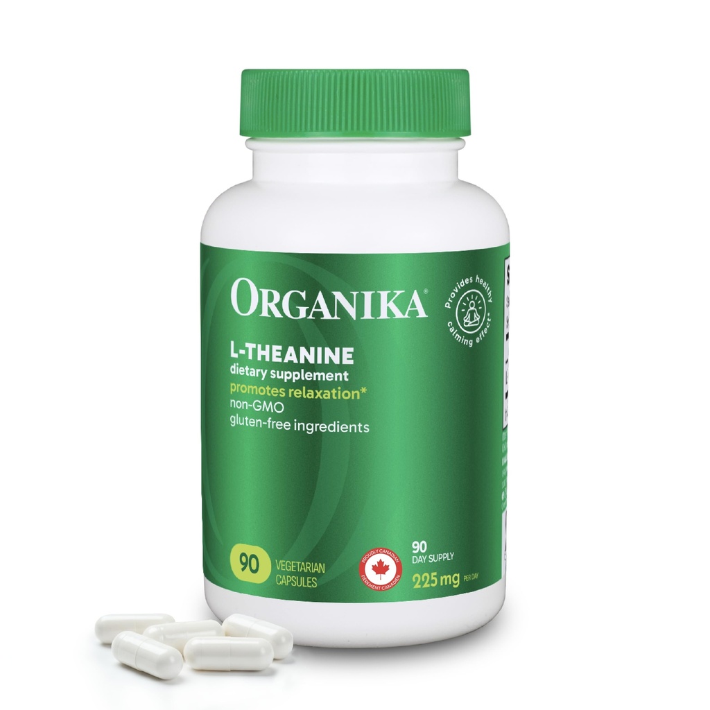 Organika L-Theanine Supplement 8 oz - 90 Κάψουλες: 90 Ημέρα προσφοράς Καθαρή Βιοδιαθέσιμη L Theanine για χαλάρωση, ισορροπία και ηρεμία - Easy-to-Swallow Ενιαία Κάψουλες Υπηρεσίες