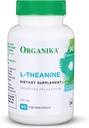Organika L-Theanine Supplement 8 oz - 90 Capsules: 90 Günlük Temiz Biyo kullanılabilir L Rahatlama, Denge ve Calm - Easy-to-Sallow Single Capsule Servisleri
