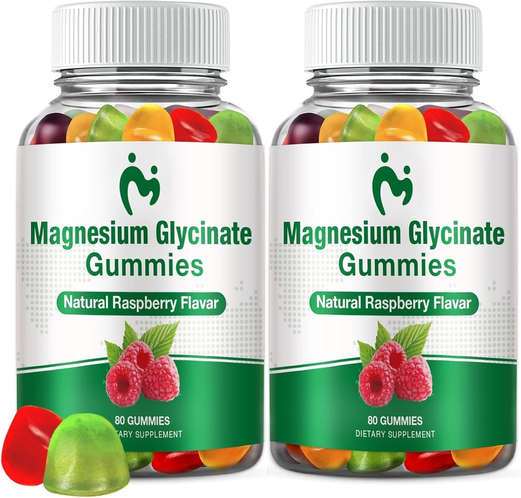 Yetişkinler ve Çocuklar için 2 Packs Magnezyum Glycinate Gummies, Chewable Magnezyum Clycinate 400 mg, Calm Magnezyum Gummies for Sleep & Kids