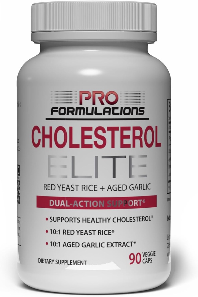 Pro Formulations MD Cholesterol Elite – Υποστήριξη διπλής χοληστερόλης δράσης – 90 Veggie caps – Powered by Red Yeast Rice & Aged Garlic Extract – Enhanced with Inositol & Artichoke Extract