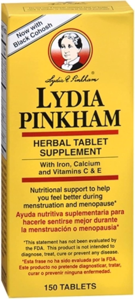 Lydia Pinkham Kadınları için Beslenme Desteği - Lydia Pinkham Herbal Tabletleri, Erkeklerde Daha İyi Hissetme ve Menopause- 150 Tabletler sırasında Daha İyi Hissetmeniz Yardım