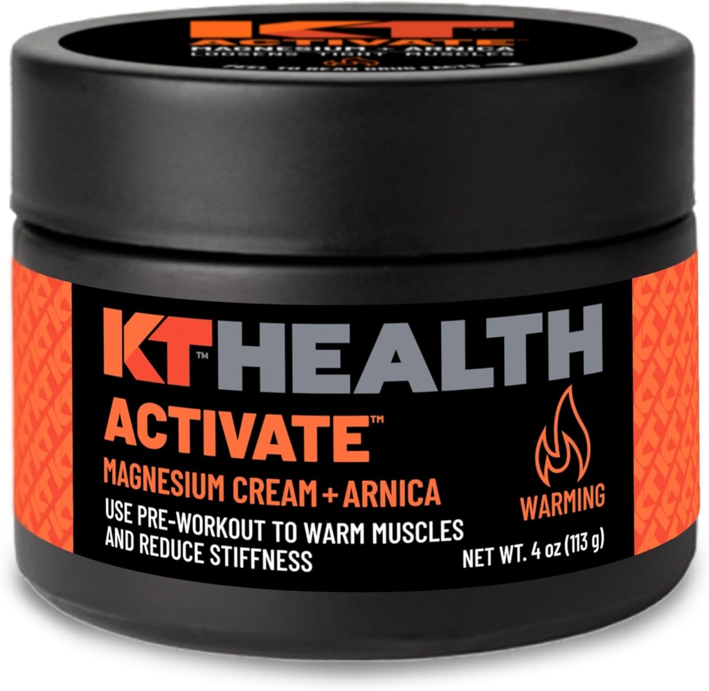 KT Health, Magnezyum Cream, Activate - Iklimler ve Loosens Dar Kaslar - Stiffness'i Azaltmak için Pre-Workout kullanın
