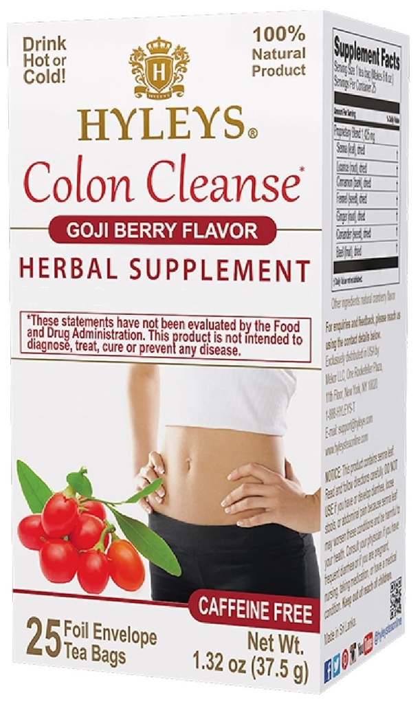 Hyleys Colon Cleanse Tea Goji Berry Flavor - 25 Τσάι Τσάι Τσάι Τσάι (1 πακέτο)