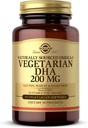 Solgar Vegetarian DHA 200 mg - 50 Vegetarian Softgels - Doğal Kaynaklanmış Omega-3 - Vegan, Gluten Free, Dairy Free - 50 Hizmet