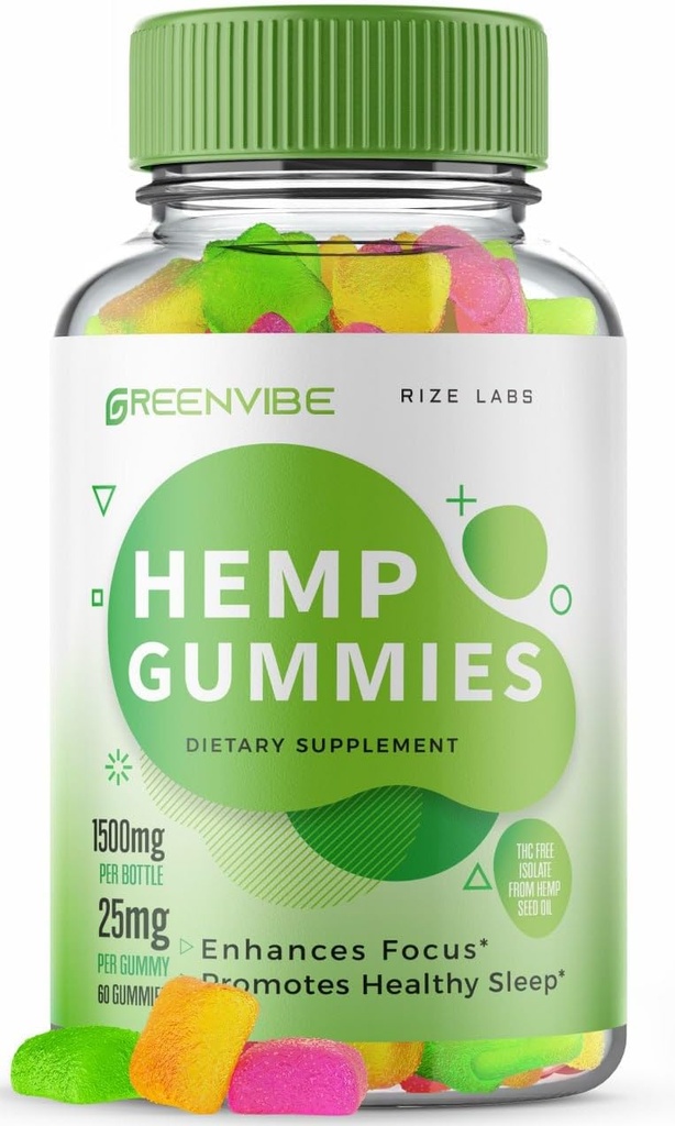 Laboratuvarları Yeşil Vibe Gummies - Calmness, Sleep Aid ve Genel Wellness, Holistic Relaxation Gummy, Yorumlar Gomitas (60 Gummies)