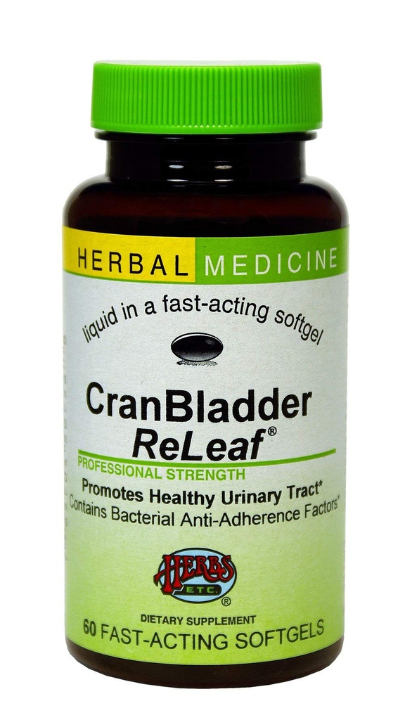 Βότανα Etc. CranBladder ReLeaf Softgels - Υποστήριξη για την υγεία της ουροδόχου κύστης - Φυσικό συμπλήρωμα Φόρμουλα για να βοηθήσει την υγεία και την άνεση των ούρων - Βέλτιστη υποστήριξη ούρων με Cranberry - 60 Softgels (60 εξυπηρετούν)