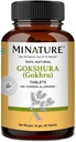 minature Gokshura (Tribulus Terrestris) Tablets - Pure Plant Based Herbal Supplement | Natural & Gluten Free | 90 Count, 45 Day Supply