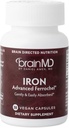 BRAINMD Dr Amen Iron - 30 Capsules - Supports Energy Production, Cognitive Function & Gene Regulation - Gentle & Easy Absorbed - Gluten Free - 30 Hizmet