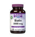 Bluebonnet Beslenme Biotin 5000 mcg, Hair & Nail Support*, Non-GMO, Vegan, Kosher sertifikalı, Gluten-Free, Soy-Free, Dairy-Free, 120 Sebze Kapsülleri, 120 Hizmet