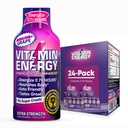 Enerji Vitamini Immune+ Ekstra Güç Enerji Shot Grape 24 Pack, 260 mg Natural Caffeine, B-Vitamins, Citicoline, Green Tea, Immunity & Focus Support, Zero Sugar, Gluten-Free 1.93 fl ozzz
