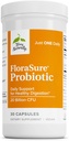 Terry Naturally FloraSure Probiotic - Digestion Supplement to Aid Against Occasional Bloating & Support Gas Relief - Gut Health Support Supplement with Bifidobacterium Bifidum - 30 Capsules