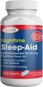 HealthPharma Nighttime Sleep-Aid, Diphenhydramine HCL Caplets, 25 mg (Mavi)