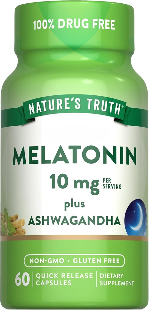 Nature's Truth Melatonin 10mg με Ashwagandha 