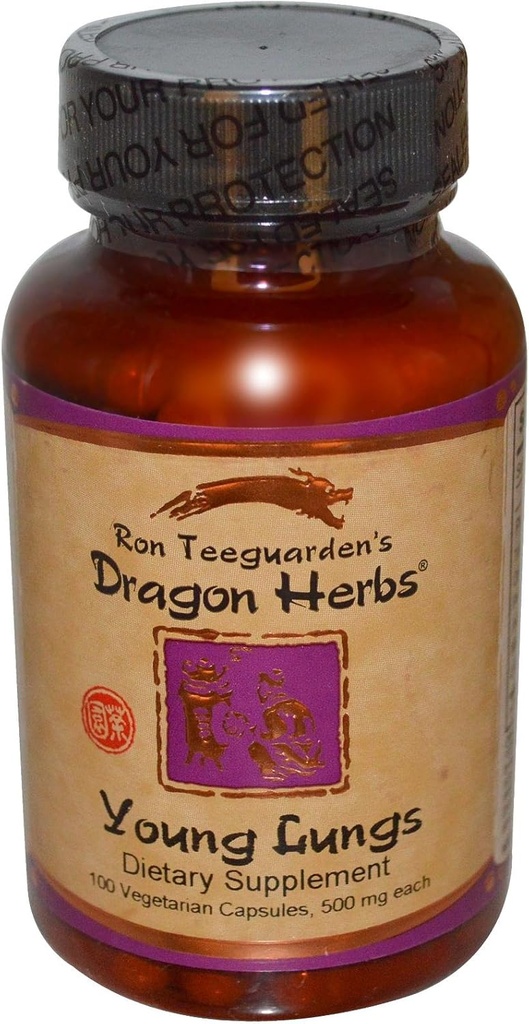 Νεαροί Πνεύμονες, 500 mg, 100 κάψουλες χορτοφάγων, Δράκος Βότανα