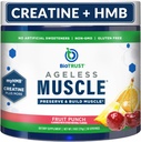 BioTrust Ageless Muscle Builder - Creatine HMB σκόνη με βιταμίνη D3 & Betaine - Κατασκευάστηκε & συντηρεί φυσικά μείωση της μυϊκής μάζας & δύναμης - Punch φρούτων, 30 εξυπηρετούν