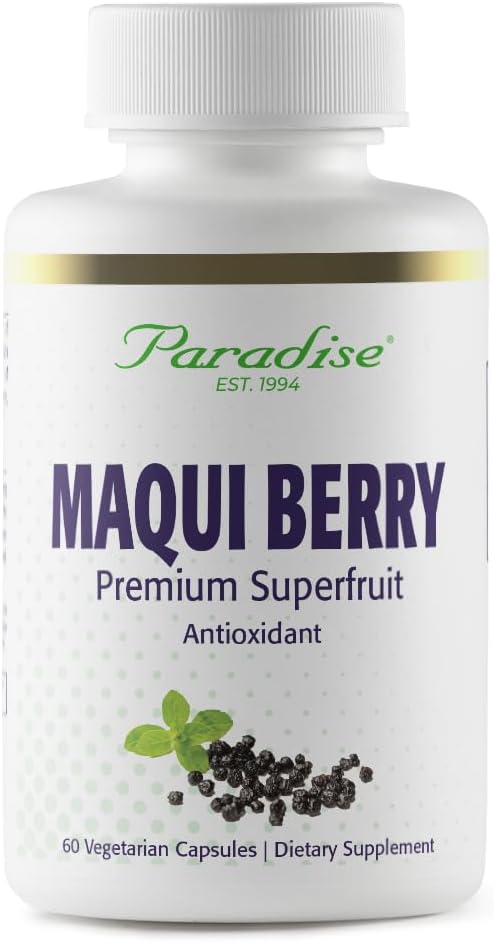 Paradise Herbs, Organic Maqui Berry Extract, 400 mg, νωπά, παγωμένα Συμπυκνώματα για Ανώτερη Ικανότητα, Μη ΓΤΟ, Vegan, 60 Κάψουλες