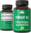 Tongkat Ali + Fadogia Agrestis 2in-1 T Supplement for Men. Ultra High Strength Tongkat-Ali Longjack Extract + Fadogia Agrestis Extract. Vegan Capsules. Doğal Enerjiyi Destekleyin. USA Tested Pills