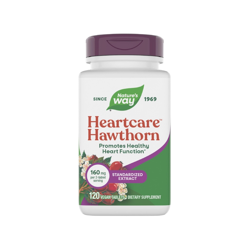 Nature's Way Heart Care Hawthorn Extract, Supports Health Heart Function*, 120 Tablets