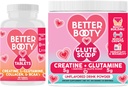 Angry Συμπληρώματα Καλύτερα Booty Γυναικεία Creatine Combo: BBL Tablets (90ct) w. Creatine, Glutamine, BCAA's, Collagen + Glute Scoop Creatine & Glutamine Άγευστο Drink Mix