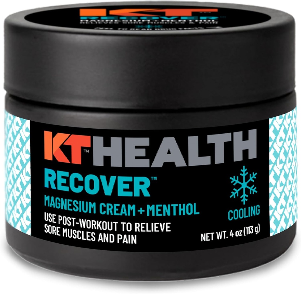 KT Health, Magnezyum Cream, Recover - Cools ve Relieves Muscles ve Ortak Ağrı - Soreness'i Azaltmak için Post-Workout kullanın
