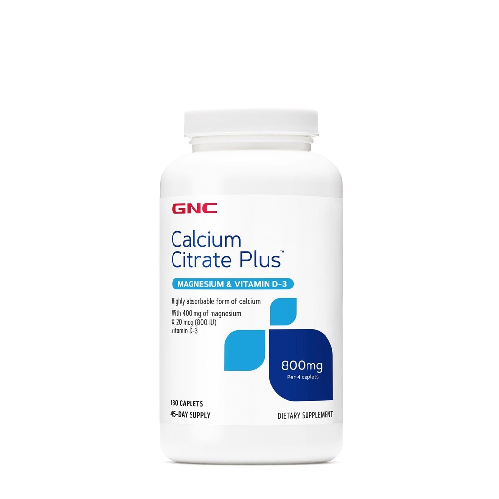 GNCuba Citrate Plus 800 mg Supplement, Supports Bone Health, 45 Servisler
