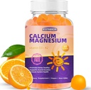 Yetişkin Için Kalsiyum Magnezyum Gummies: Kadınlar için çinko Vitamin D3 K2 ile Organik Şeker Ücretsiz Vegan Chewable Gummy - Immune Strength (60countcount) için yüksek Apsiyon