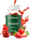 Embody: 60 Skin Gummies Multivitamin Retinol Gummy | Vitamin A Supplement for Anti-Aging, Glowing, Youthful & Clear Skin | Güçlü Saç & Nails with Biotin, C, B12 & çinko