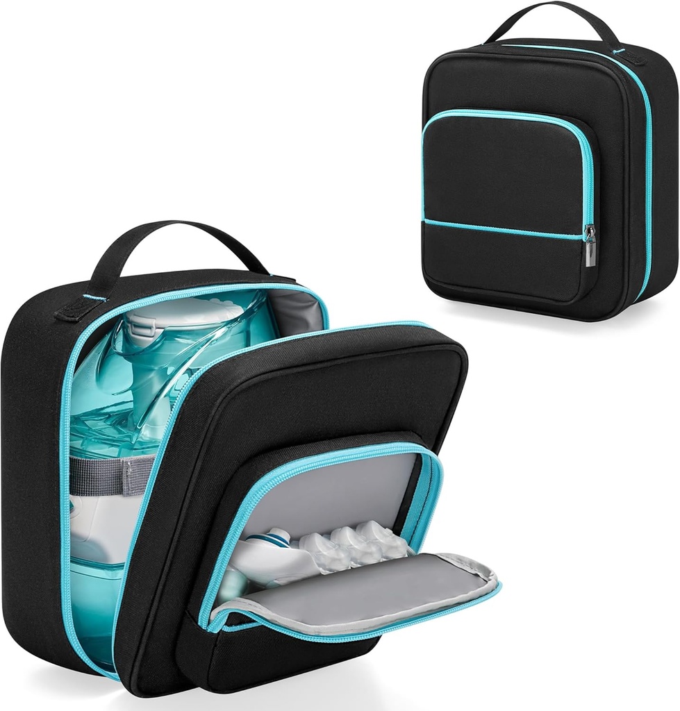 YARWO Nose Cleaner Travel Case Compatible with Navage Nasal Irrigation System, Portable Neti Pot Safety Storage Bag with Waterproof Lining for Nasal Care Kit, SaltPods and Sinus Rinse Device, Bag Only