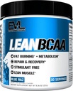 Evlution Stimulant Free Lean BCAA Toz Beslenme BCAAs Amino Asits Toz CLA Carnitine ve 2:1 Dal Kurtarma Şağı ve Metabolism - Blue Raz Burn ve Metabolism - Blue Raz