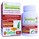 Black Pepper ile Premium Ashwagandha Capsules, Ashwagandha Toz & 20:1 Ekstra 90 ct. Natural NonGMO NO Rice Toz NO Filler