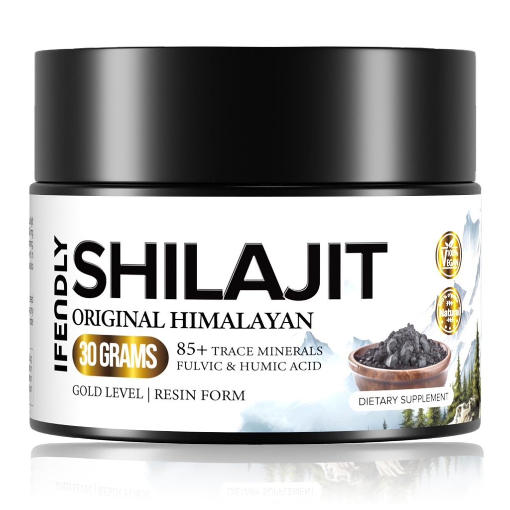 Shilajit Resin, Shilajit για άνδρες και γυναίκες, Shilajit Καθαρό Ιμαλαΐων Βιολογικός - 600mg Ικανότητα Χρυσός Βαθμός, με 85+ Ίχνη Ορυκτά, Fulvic & Humic Acid, για Stamina, Ανοσία & Δύναμη, 50 Υπηρεσίες (30g)