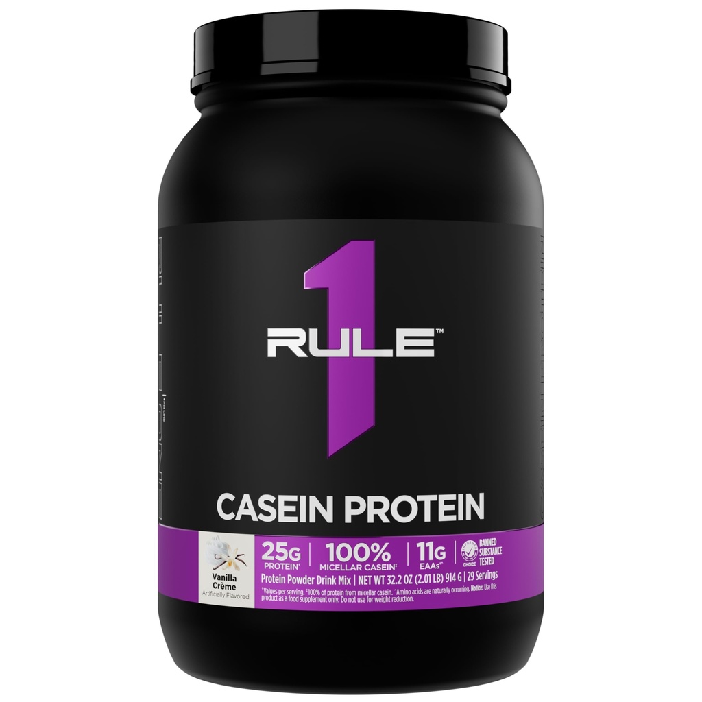 Kural 1 Vakain proteini - 25g protein ve 11g EAAs Per Slow-Release Micellar Casein for Overnight Recovery and Sustained Delivery Between Meals (2 Pounds*, Vanilla Crème)