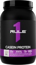 Rule 1 Casein Protein - 25g Protein and 11g EAAs Per Serving from Slow-Release Micellar Casein for Overnight Recovery and Sustained Delivery Between Meals (2 Pounds*, Vanilla Crème)