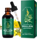 Lungs için Mullein Leaf Extract for Lung Cleanse, Respiratory Health Breathing Support for Smokers / Natural & Vegan & Alkol Free| 2 FL OZ