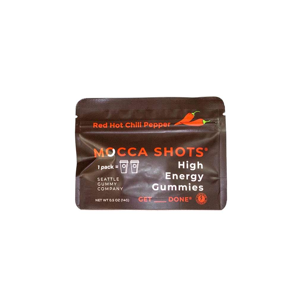 Caffeine Energy Chews 12Pack, 200 mg Caffeine per Pack! Caffeine Boost, Kahve Enerji Gummy, Vegan, Gluten Free – Mocca Shots Red Hot Chili Pepper