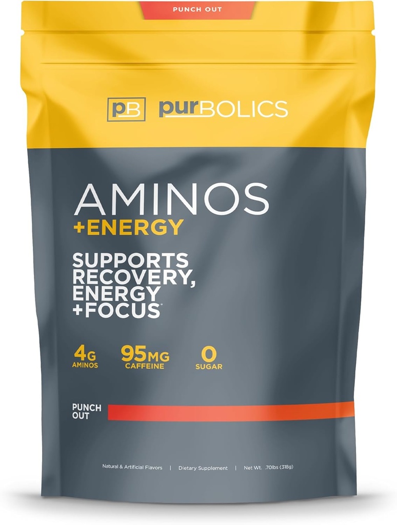 Purboliks replicas + Energy | Supports Recovery, Energy & Focus | Caffeine, 0 Sugar & 60 Hizmet (Punch Out)
